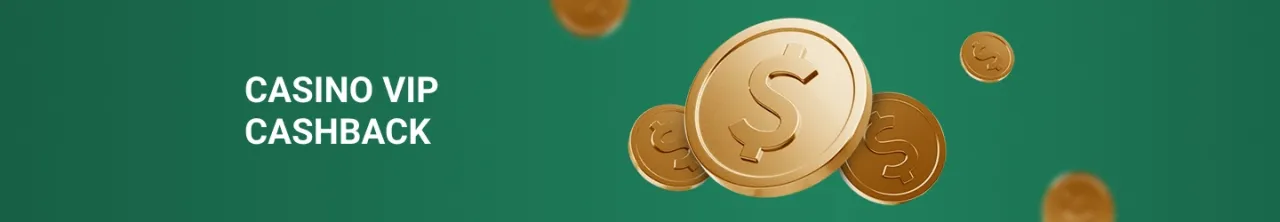 Casino VIP cashback promo banner